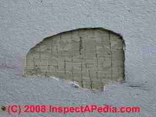 Photograph of paint failure details